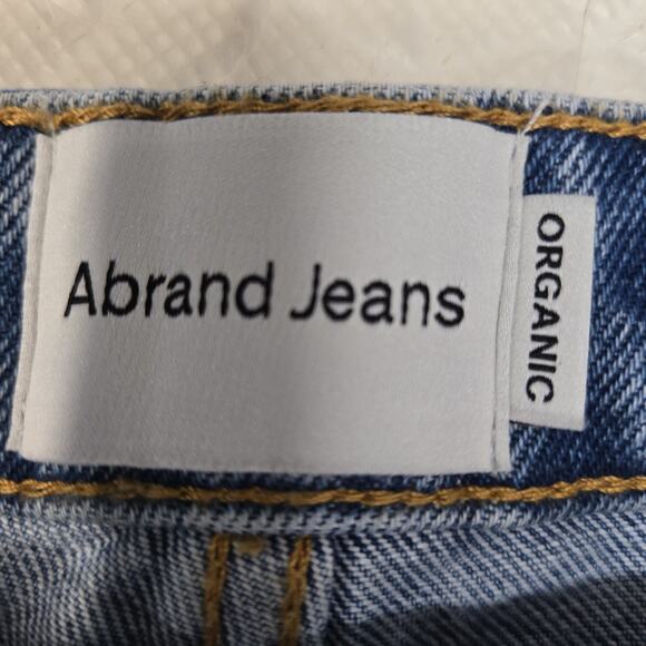 Abrand Jeans Womens 27 NEW High & Wide Alexis Rip Organic Cotton Vintage Blue - Picture 10 of 15